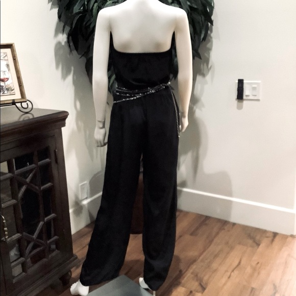 Black Strapless Jumpsuit - Picture 4 of 12